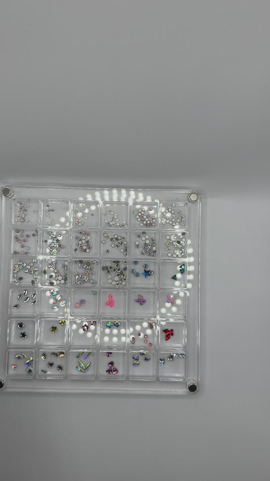 Mega Gems Mix with Clear Magnetic Acrylic Display Case
