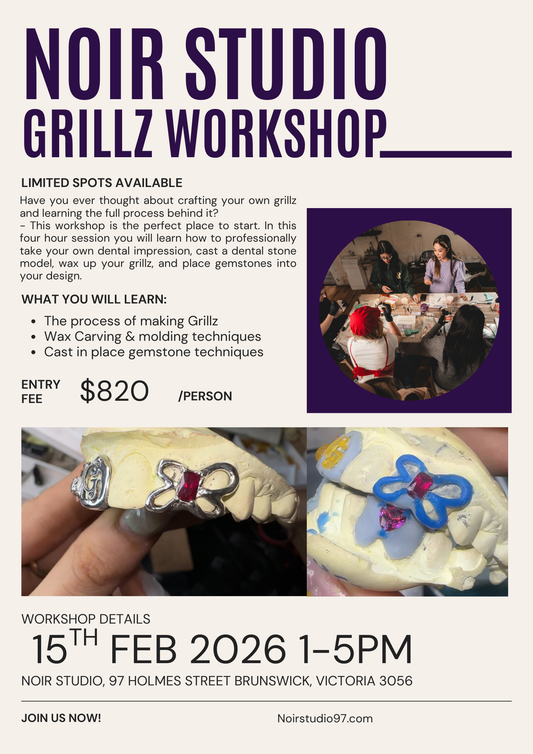 Grillz Workshop 15/02/26 1-5pm (Complex Grillz + Gemstones)