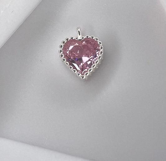 925 Sterling Silver Baby Heart Pendant - Dainty Infant Keepsake Jewelry